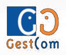 Logo de GestCom. PinStudio - productora audiovisual de Barcelona